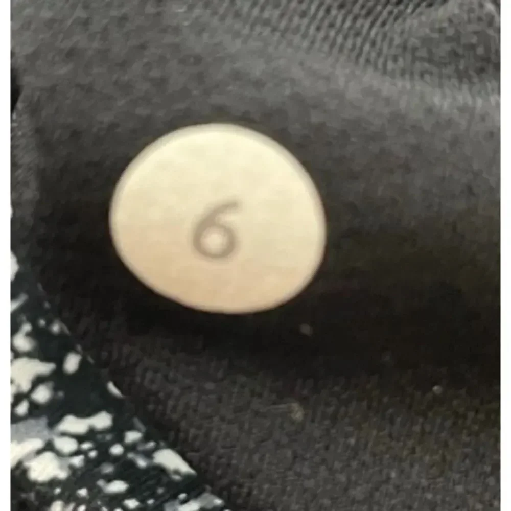 Lululemon Womens Leggings 6 Black White Pace Rival Crop Marathon Splatter Run